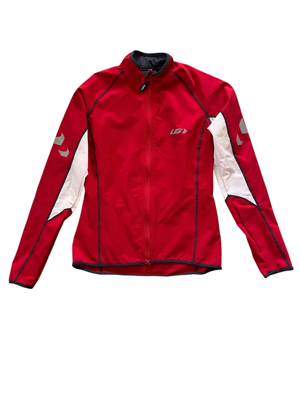 Louis Garneau LG Full Zip Cycling Jacket Red White Women’s Size Small